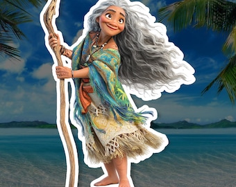 Gramma Tala Vinyl Sticker, Island Grandma Waterproof Character Decal