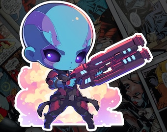 Nebula Fan Art Decal, Superhero Inspired Vinyl, Laptop Water Bottle, Gift