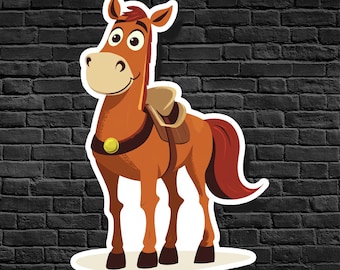 Bullseye Sticker: Pixar Toy Story Horse, Water-Resistant Vinyl