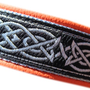 Viking Dog Collar Leather, Celtic Knot, available with Name, Design your own dogcollar