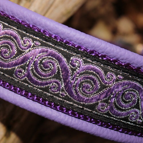 Martingale Dog Collar Leather Limited Slip Brass Gold Etsy