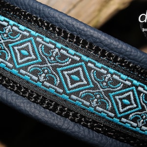 Martingale Dog Collar, Leather Limited Slip, Blue Dog Collar Boy, Design your own