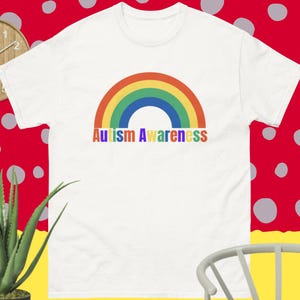 Autism Awareness Unisex classic tee, Autism Awareness Rainbow T-shirt, Neurodiversity Awareness T-shirt, Great gift, Autism Support T-shirt.