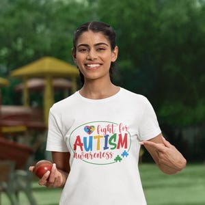 Autism Awareness Unisex classic tee, Fight For Autism Awareness T-shirt, Neurodiversity Awareness, Autism Support T-shirt, Autism Inclusion.