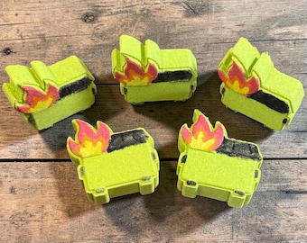 Dumpster Fire Bath Bomb ~Made with Rich Cocoa Butter and Creamy Buttermilk, Scented in Sweet Melon