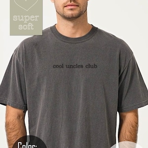 Cool Uncles Club Embroidered T-Shirt – Funny Uncle Gift, Men’s Graphic Tee, Cool Uncle Shirt, Birthday Gift for Uncle, Unisex Embroidery Tee