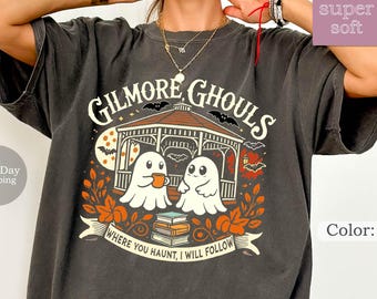 Comfort Colors Gilmore Ghouls shirt, Ghost Parody Halloween tee, Fall shirt for Gilmore fans, Halloween Shirt, TV Show Fan Tee
