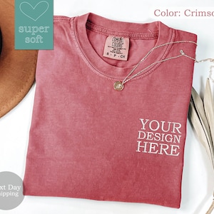 Custom Embroidered Comfort Colors Unisex T-shirt, Personalized Embroidered Tee, Embroidered Tee, Custom Tee, Embroidered T Shirt Gift