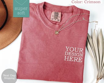 Custom Embroidered Comfort Colors Unisex T-shirt, Personalized Embroidered Tee, Embroidered Tee, Custom Tee, Embroidered T Shirt Gift