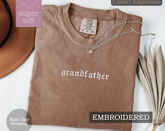 Embroidered The Grandfather Shirt Gift For Father's Day, Gift For Grandfather, Cool Grandpa Shirt, Embroidered Grandpa Tshirt,