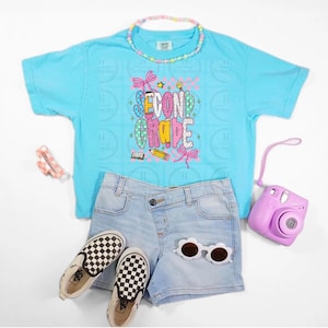 Colorful Coquette Second Grade Youth Tee - Perfect for Back to School, Classroom Celebrations, Fun Day Wear, Kids Apparel