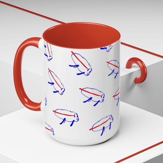 Josh Allen MVP Buffalo Drawing Mug, Buffalo Football Fan Gift, Sports fan gift, Buffalo Pride