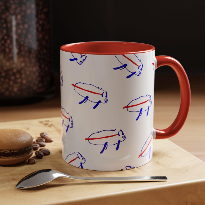 Josh Allen MVP Buffalo Drawing Mug, Buffalo Football Fan Gift, Sports fan gift, Buffalo Pride image 4