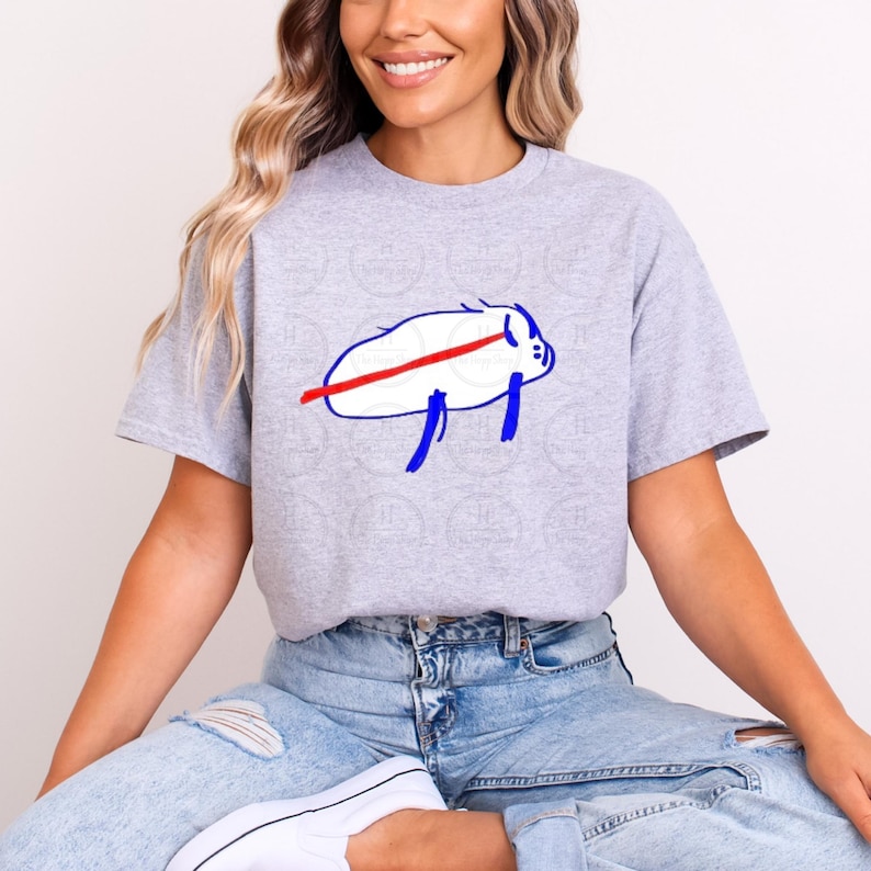Logo patata, Buffalo Football, T-shirt unisex in cotone pesante, Domenica divertente, Abbigliamento per il giorno della partita immagine 1