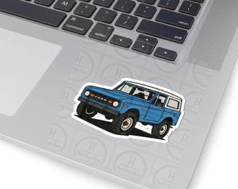 Classic Bronco Sticker Vintage Car Decal for Laptop - Retro Auto Lover Gift, Durable Waterproof Vinyl Emblem