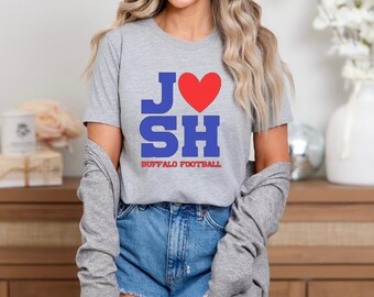 Josh Allen Buffalo Football Love Tee, Unisex Jersey Short Sleeve Game Day Shirt