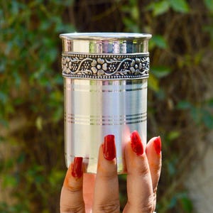 Royal Crest | 99.9% Pure Silver Glass | A Touch of Tradition