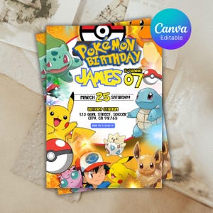 Editable Birthday Invitation Template, Printable Birthday Party Invitation, Digital Kids Party Invite Template Evite Bday Card