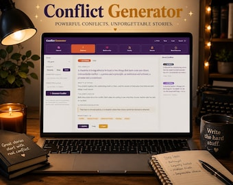 Conflict Generator — Outil d'écriture de fiction pour romanciers | Tension de l'intrigue, conflit d'histoires, générateur de conflits de personnages