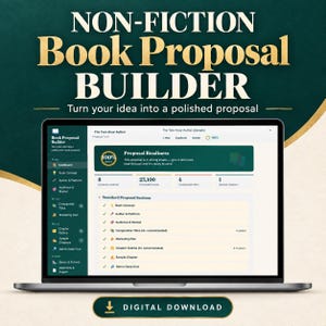 Non-Fiction Book Proposal Builder — Literary Agent Submission Tool | Interactive Author Software |Digital Download