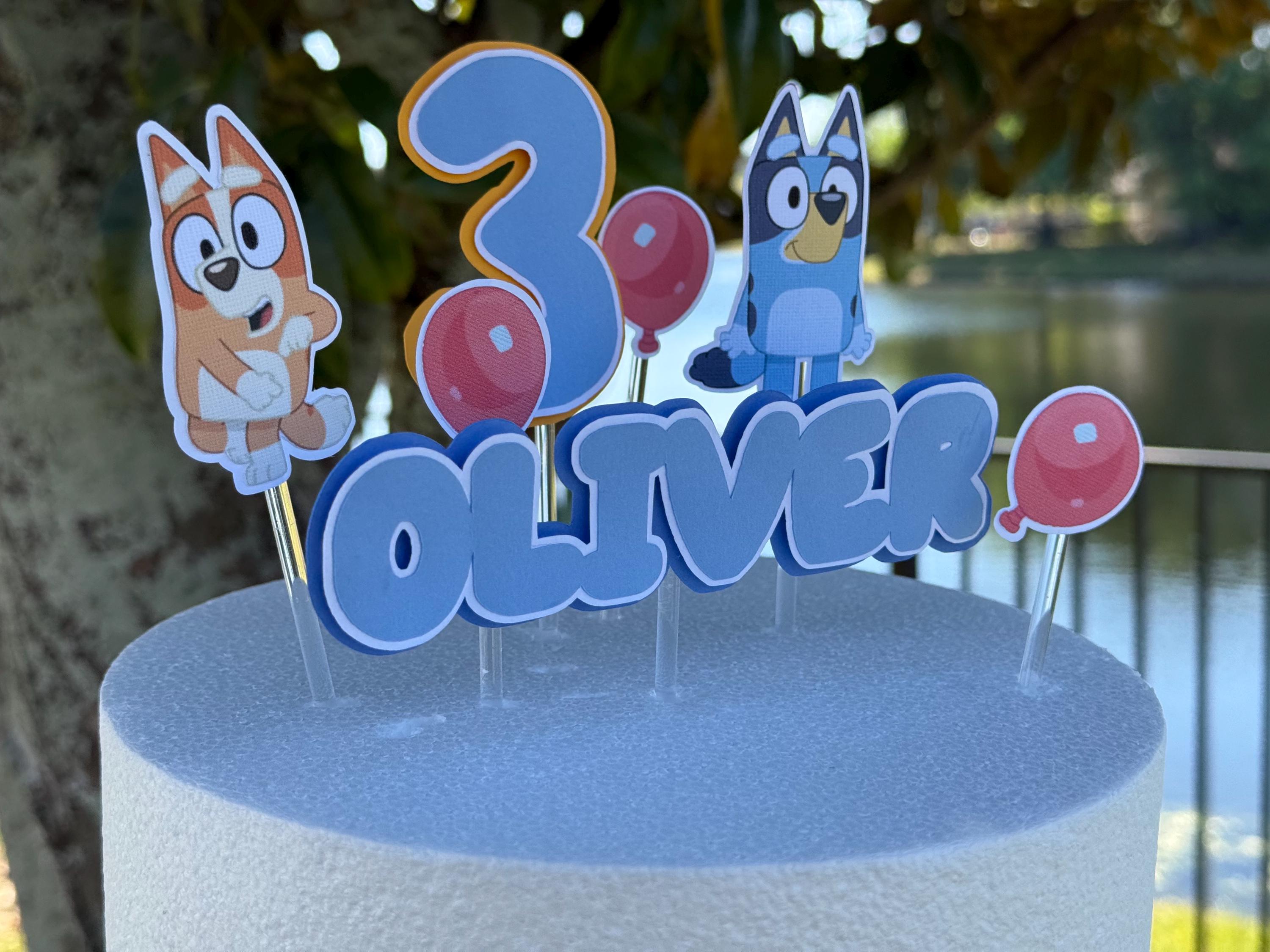 Custom Bluey Cake Topper