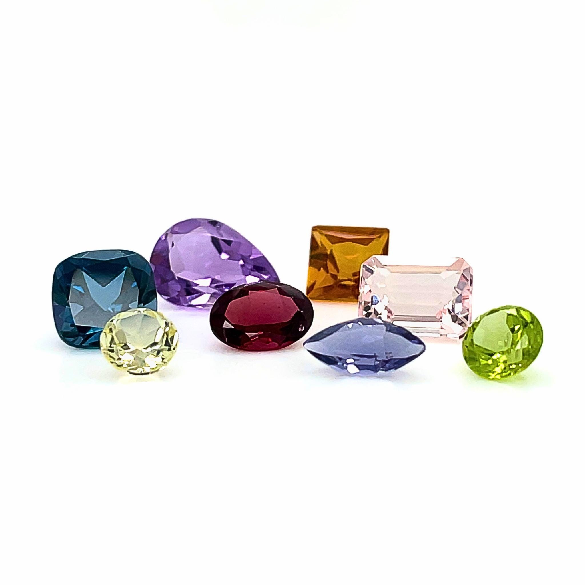 Wholesale Lot of Natural Gemstones | Loose Faceted Gemstones | Assorted Precious & Semi-Precious Stones for Jewelry Makers and Collectors
