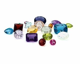 Faceted Natural Gemstones Wholesale Lot | Loose Semi-Precious Stones | Gemstone Assortment for Collectors & Jewelry Design