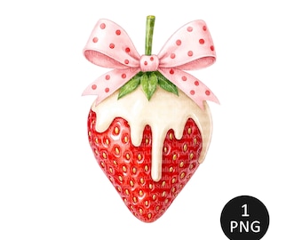 イチゴのリボンのクリップアート、印刷可能な水彩画のイチゴのPNGクリップアート、ピンクのリボン付き、デジタルダウンロード、ペーパークラフト、ジャンクジャーナル