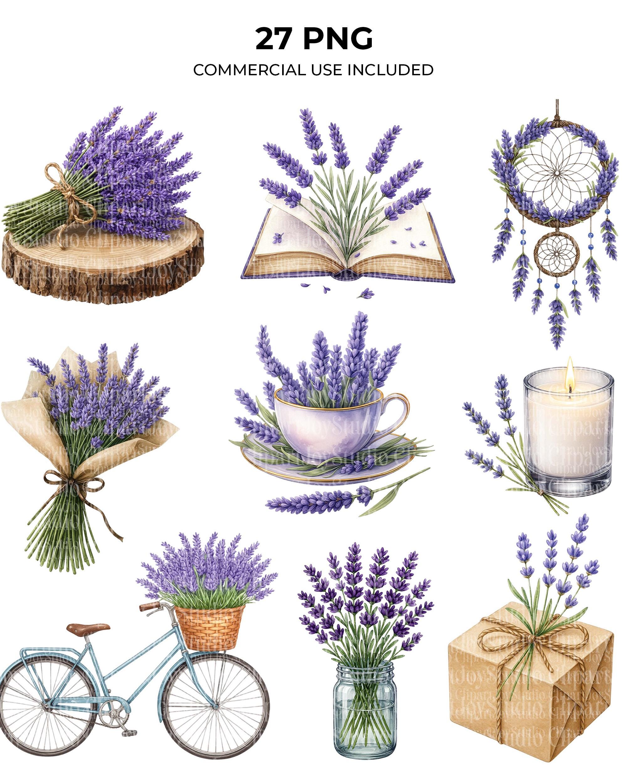 Lavendel Stencil 7,5x7,5 Cm – Vintage Bloemen- En Kruidenmal – Herbruikbaar Voor Muren, Meubels, Stof En Glas – Lasergesneden Mylar