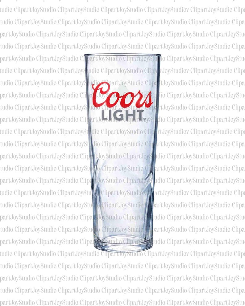 May include: A clear, tall Coors Light beer glass with the brand name in red lettering. The glass has a simple, straight design, perfect for serving cold beverages. Ideal for a bar or home use.