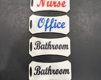 School Hall Passes | Nurse, Office, 2xBathroom