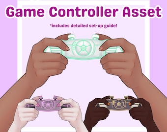 Customizable Cyberpunk Vtuber Controller Asset: Live2D Rigged Streamer Arm (PDF Setup Guide Included)