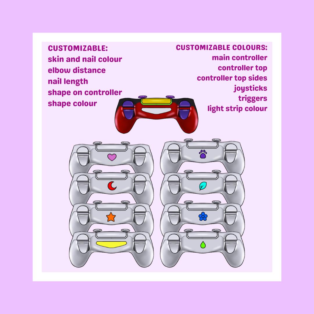 Customizable Rigged Controller Arm: Live2d Vtuber Asset (PDF Setup ...
