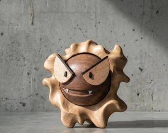 手作りの木製ゲンガーの置物、アズスタイルのポケモンの彫刻、彫刻され