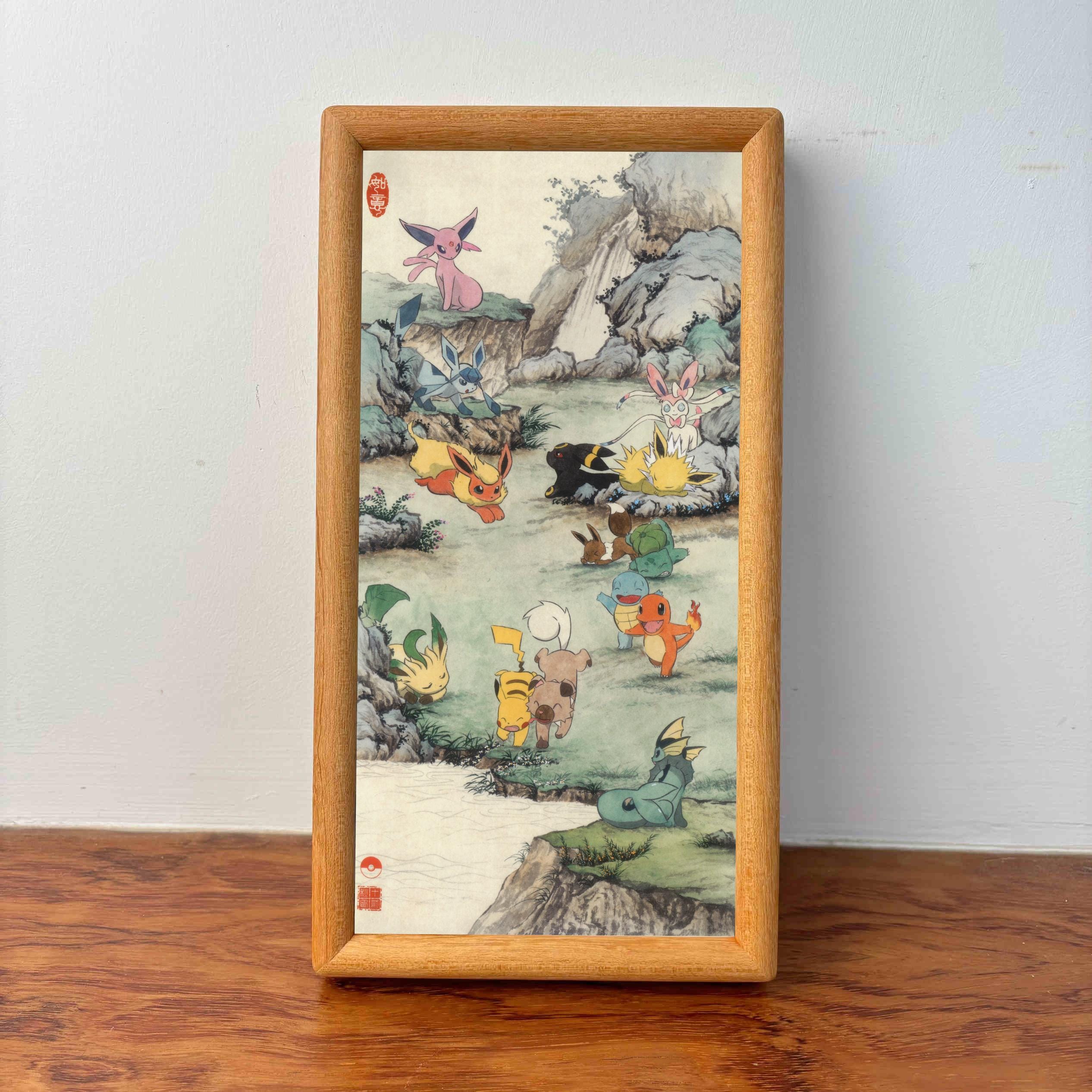 Toile PokeArt Shiny Rayquaza - Déco Murale Pokémon