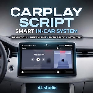 CarPlay Script | In-Car Music System | Synced Vehicle Audio | FiveM Ready | Easy Install | Optimized | High Quality