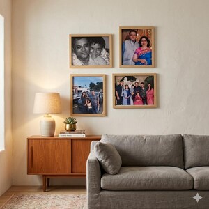 A4 Photo Frames Set – Beige Black Lightweight Wall Tabletop Display
