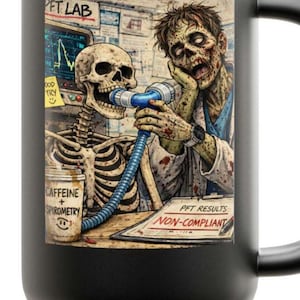 Copo térmico engraçado para teste de função pulmonar (PFT), 1,18 litro (40 oz), presente para terapeuta respiratório, piada sobre espirometria, copo para profissional de saúde.