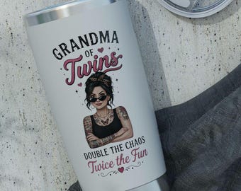 Vaso térmico "Las reglas de la abuela" / Vaso de viaje personalizado con foto