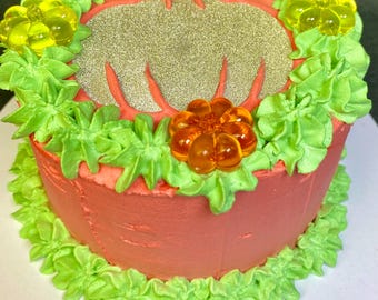Glitter Pumpkin Fake Cake, Autumn Tiered Tray Decor