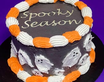 Halloween Fake Cake, Spooky Ghost Decor, Tiered Tray Prop, Cake Dessert Prop, Kitchen Decoration, Spooky Season Photoshoot, Fake Bake