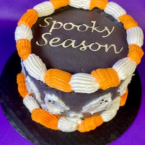 Halloween Fake Cake, Spooky Season Decor, Ghost Faux Cake Prop, Summerween, Tiered Tray Kichen Decor, Trick or Treat, Fake Bake, Fall Home