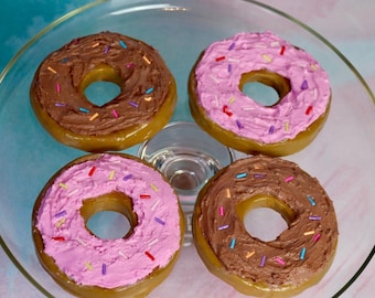 Faux Clay Donut: Realistic Bakery Decor, Kitchen Coffee Bar Display