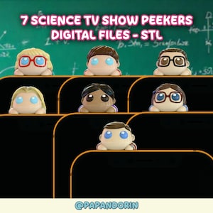 7 Science TV Show Hipper / Peeker Charms Bundle - DIGITAL 3D FILES