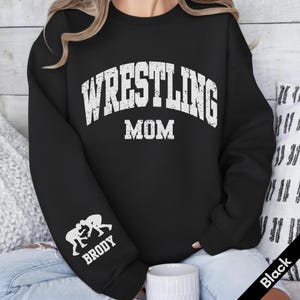 Custom Wrestling Mom Sweatshirt: Personalized Sleeve Design