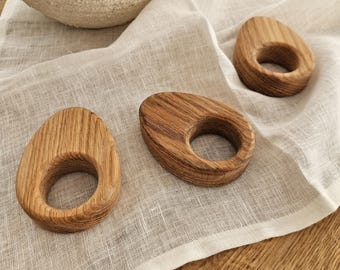 Personalized oak egg cups