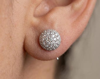 VVS Moissanite Stud Earrings: Gold Plated Sterling Silver, 0.66CTW