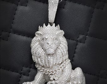 Ciondolo Leone In Oro Giallo 18k Con Zirconi | GV - Foto 7