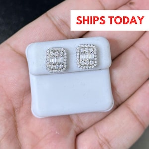 Moissanite Stud Earrings: 925 Silver, VVS, D Color, 0.25ctw