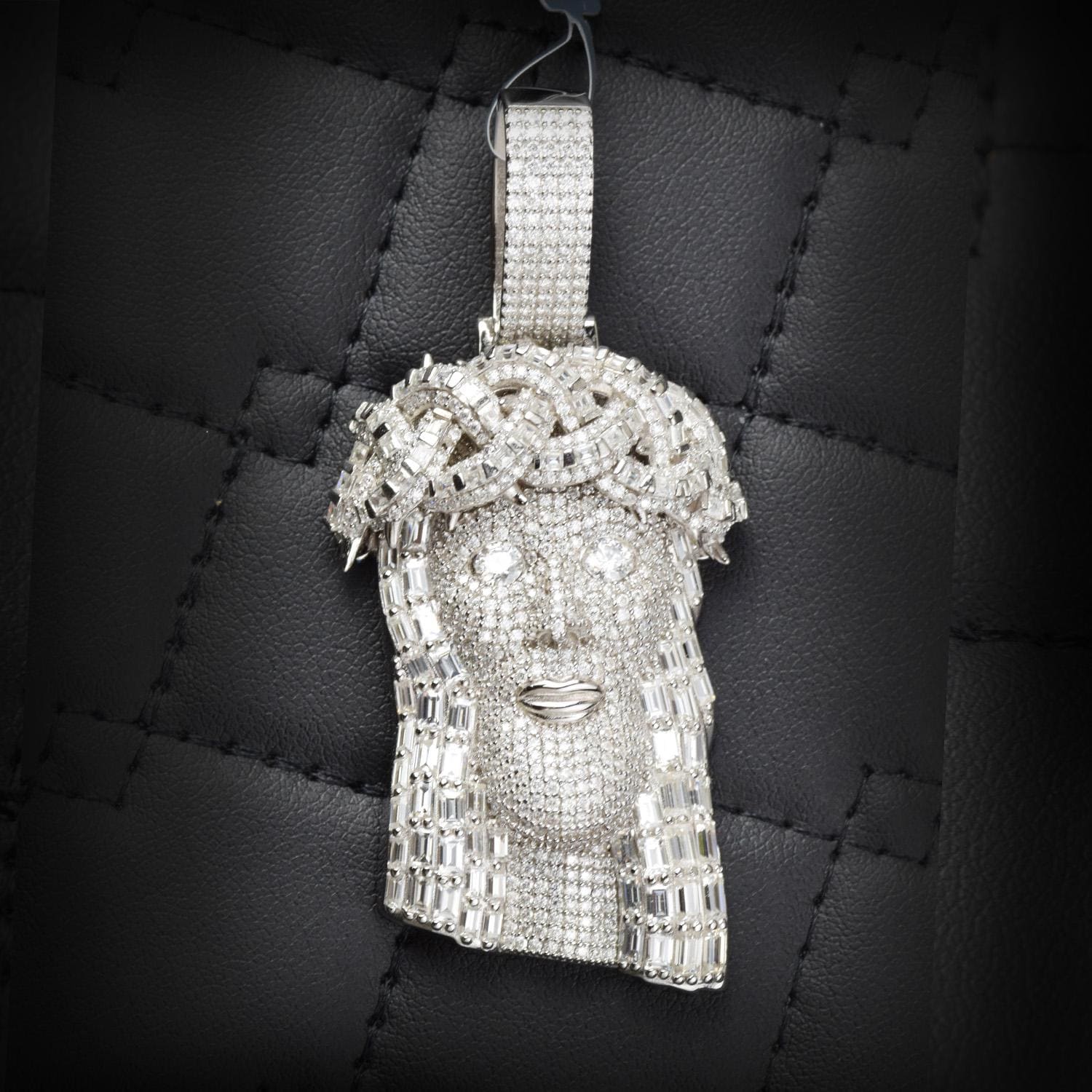 3D Jesus Face Pendant, Iced Out Moissanite Diamond Pendant, Religious Jewelry, Custom Charm Necklace, 925 Silver Jesus Pendant